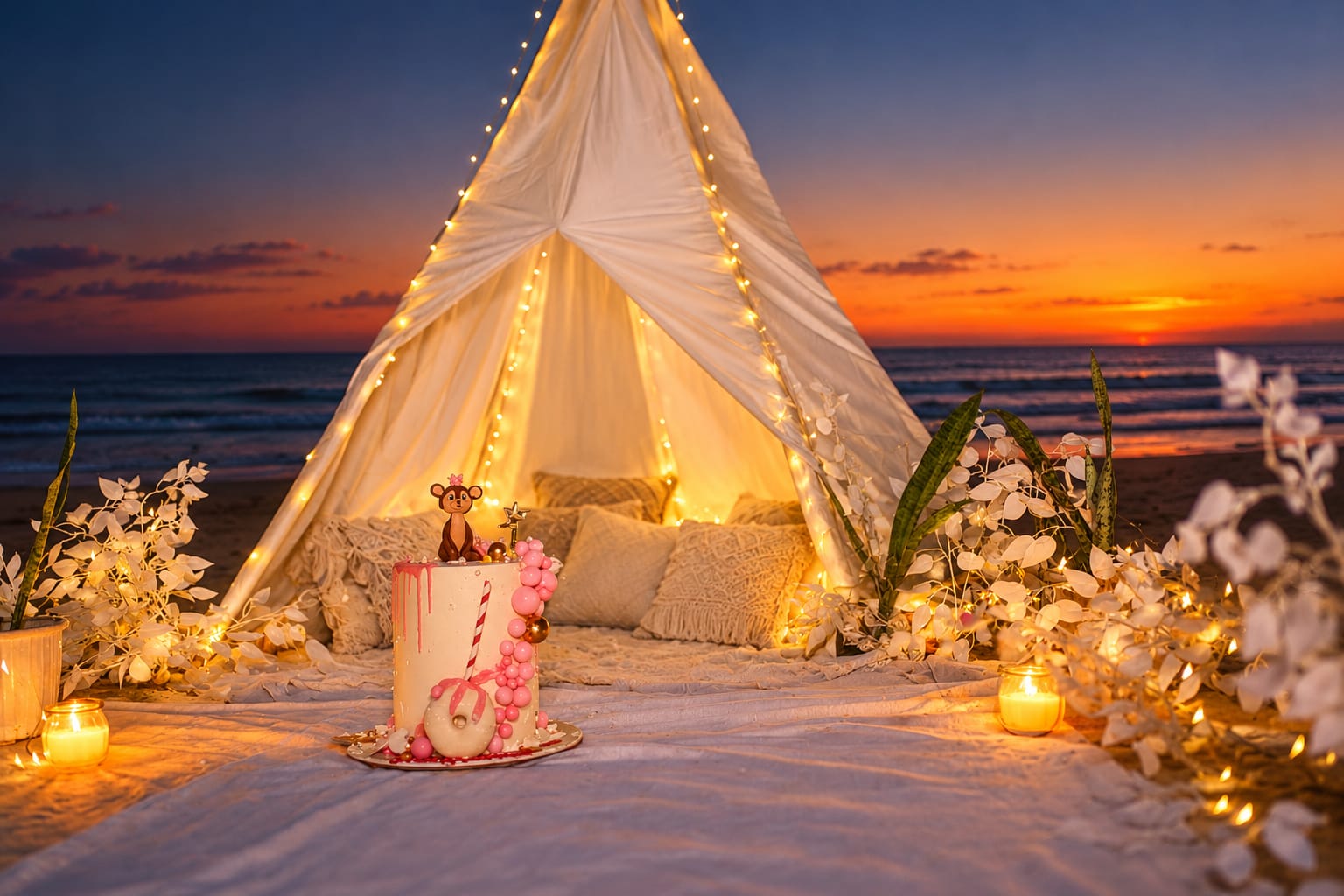 Intimate Candlelight Canopy